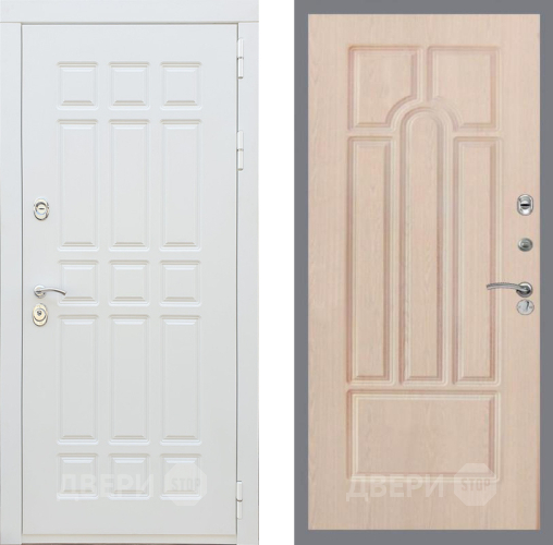 Входная металлическая Дверь Рекс (REX) 8 Силк Сноу FL-58 Беленый дуб в Жуковский