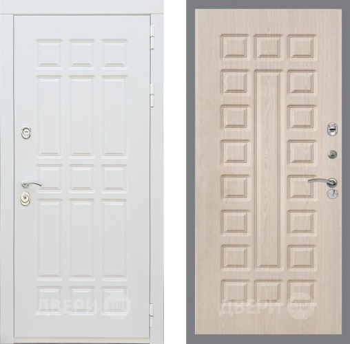 Входная металлическая Дверь Рекс (REX) 8 Силк Сноу FL-183 Беленый дуб в Жуковский