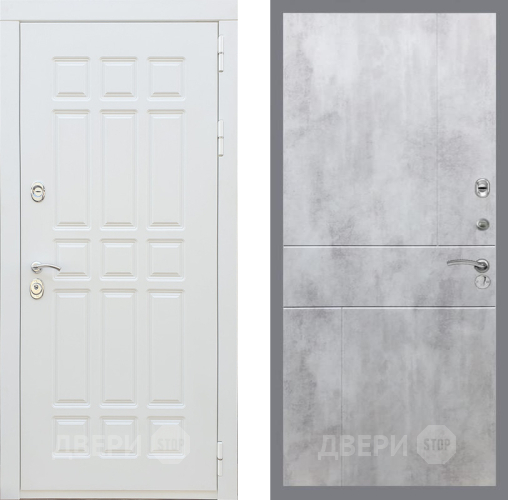 Входная металлическая Дверь Рекс (REX) 8 Силк Сноу FL-290 Бетон светлый в Жуковский