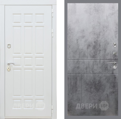 Входная металлическая Дверь Рекс (REX) 8 Силк Сноу FL-290 Бетон темный в Жуковский