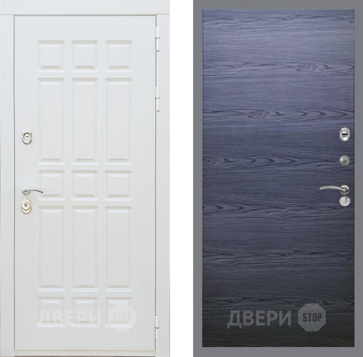 Входная металлическая Дверь Рекс (REX) 8 Силк Сноу GL Дуб тангенальный черный в Жуковский
