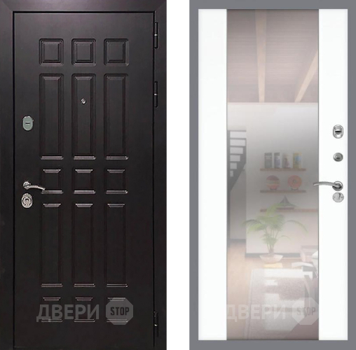 Входная металлическая Дверь Рекс (REX) 8 СБ-16 Зеркало Силк Сноу в Жуковский