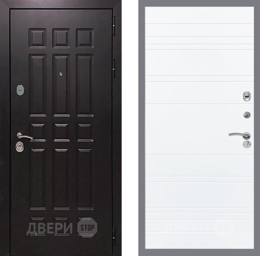 Входная металлическая Дверь Рекс (REX) 8 Line Силк Сноу в Жуковский