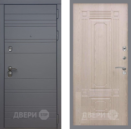 Входная металлическая Дверь Рекс (REX) 14 силк титан FL-2 Беленый дуб в Жуковский
