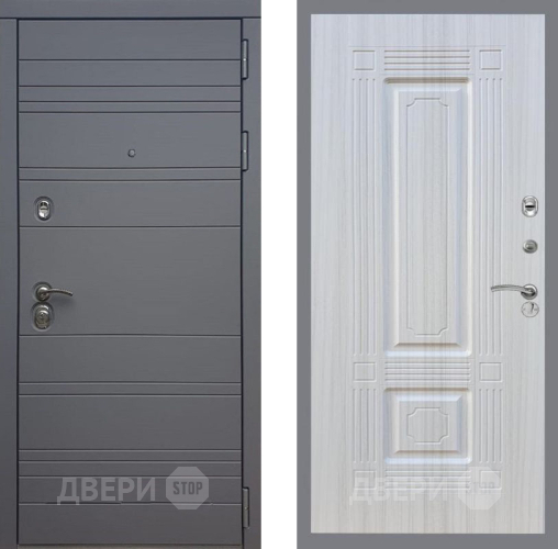 Входная металлическая Дверь Рекс (REX) 14 силк титан FL-2 Сандал белый в Жуковский