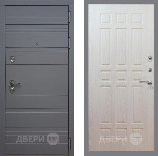 Входная металлическая Дверь Рекс (REX) 14 силк титан FL-33 Беленый дуб в Жуковский
