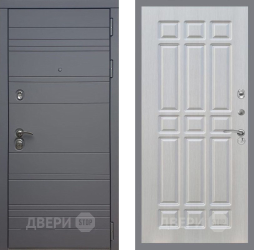Входная металлическая Дверь Рекс (REX) 14 силк титан FL-33 Лиственница беж в Жуковский