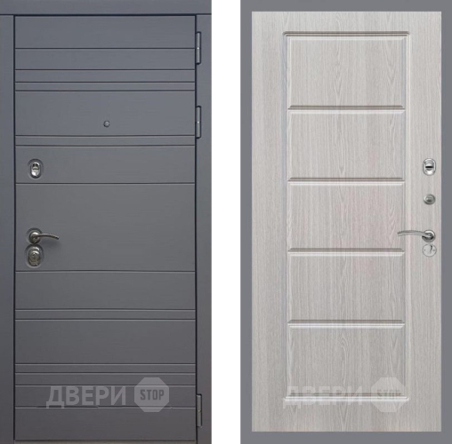 Входная металлическая Дверь Рекс (REX) 14 силк титан FL-39 Беленый дуб в Жуковский