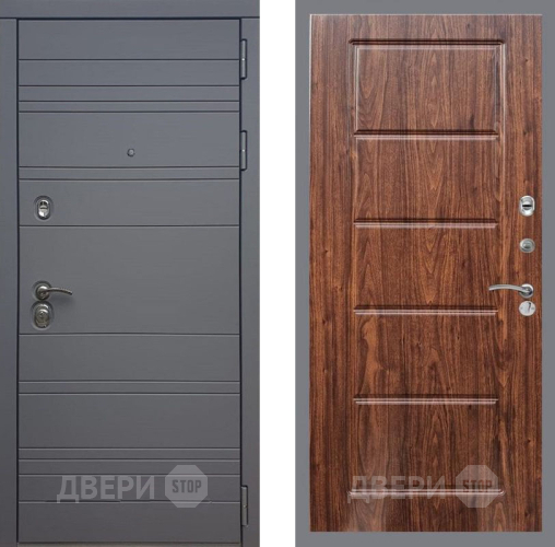 Входная металлическая Дверь Рекс (REX) 14 силк титан FL-39 орех тисненый в Жуковский