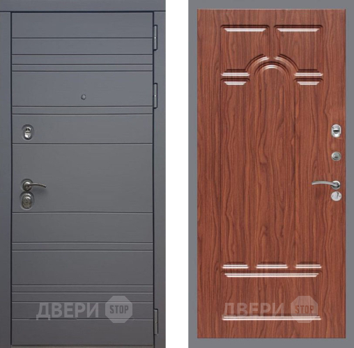 Входная металлическая Дверь Рекс (REX) 14 силк титан FL-58 орех тисненый в Жуковский