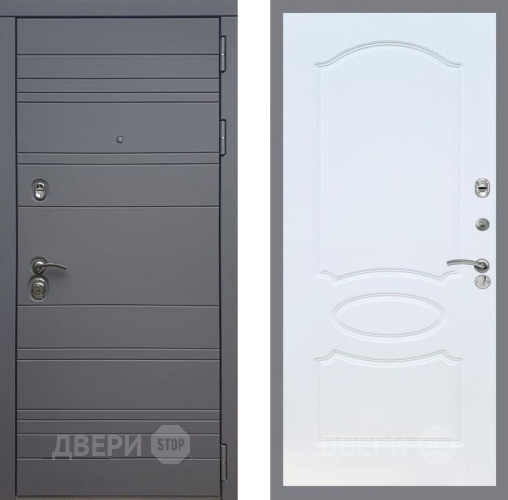 Дверь Рекс (REX) 14 силк титан FL-128 Белый ясень в Жуковский