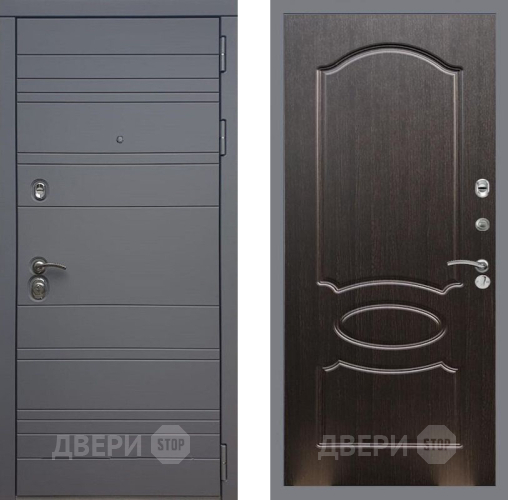 Входная металлическая Дверь Рекс (REX) 14 силк титан FL-128 Венге светлый в Жуковский