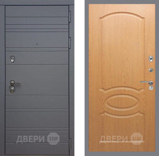 Входная металлическая Дверь Рекс (REX) 14 силк титан FL-128 Дуб в Жуковский