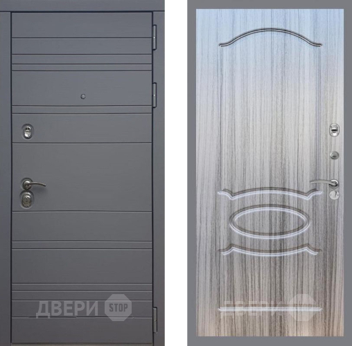 Входная металлическая Дверь Рекс (REX) 14 силк титан FL-128 Сандал грей в Жуковский