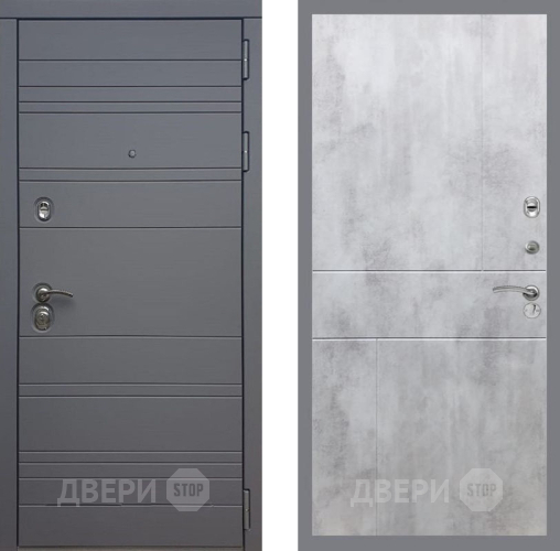 Входная металлическая Дверь Рекс (REX) 14 силк титан FL-290 Бетон светлый в Жуковский