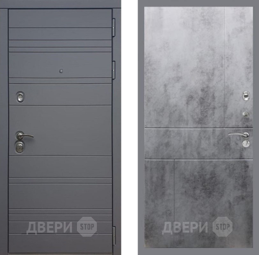 Входная металлическая Дверь Рекс (REX) 14 силк титан FL-290 Бетон темный в Жуковский