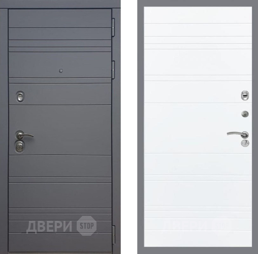Входная металлическая Дверь Рекс (REX) 14 силк титан Line Силк Сноу в Жуковский