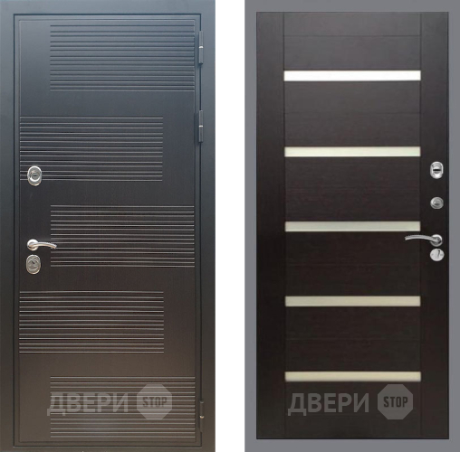 Входная металлическая Дверь Рекс (REX) премиум 185 СБ-14 стекло белое венге поперечный в Жуковский