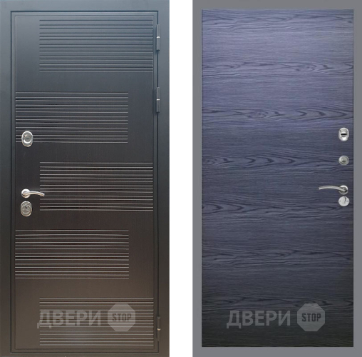 Входная металлическая Дверь Рекс (REX) премиум 185 GL Дуб тангенальный черный в Жуковский