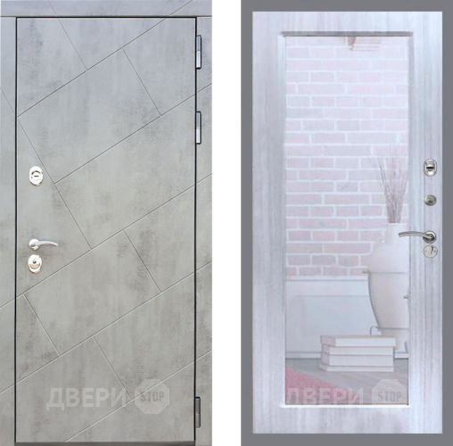 Входная металлическая Дверь Рекс (REX) 22 Зеркало Пастораль Сандал белый в Жуковский