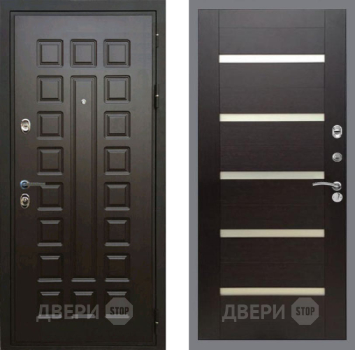 Входная металлическая Дверь Рекс (REX) Премиум 3к СБ-14 стекло белое венге поперечный в Жуковский