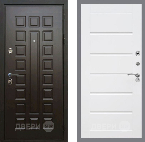 Входная металлическая Дверь Рекс (REX) Премиум 3к Сити Белый ясень в Жуковский
