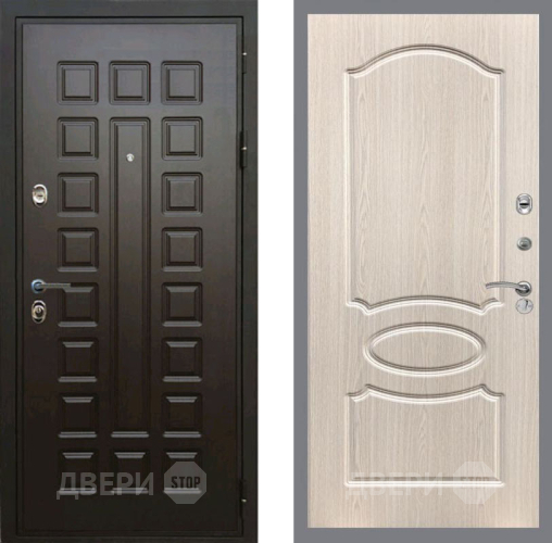 Входная металлическая Дверь Рекс (REX) Премиум 3к FL-128 Беленый дуб в Жуковский
