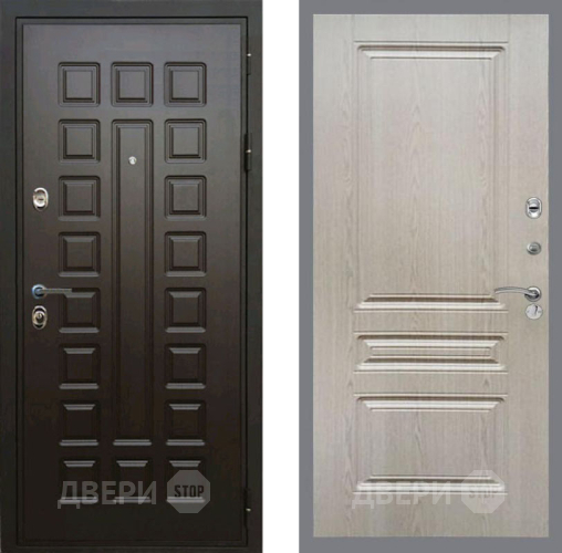 Входная металлическая Дверь Рекс (REX) Премиум 3к FL-243 Беленый дуб в Жуковский