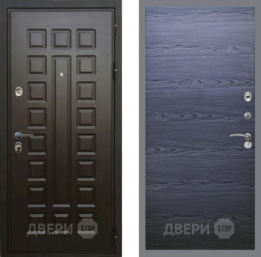 Входная металлическая Дверь Рекс (REX) Премиум 3к GL Дуб тангенальный черный в Жуковский