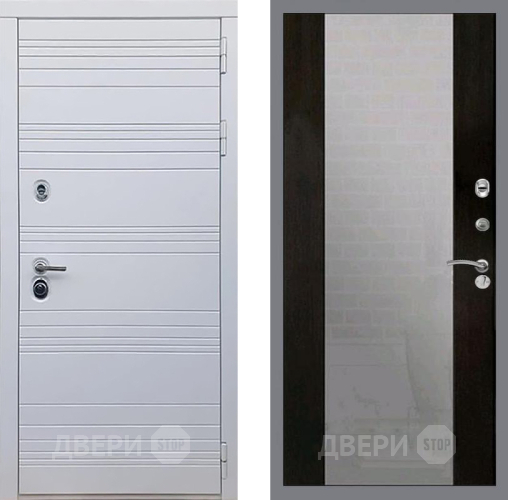Входная металлическая Дверь Рекс (REX) 14 Силк Сноу СБ-16 Зеркало Венге в Жуковский