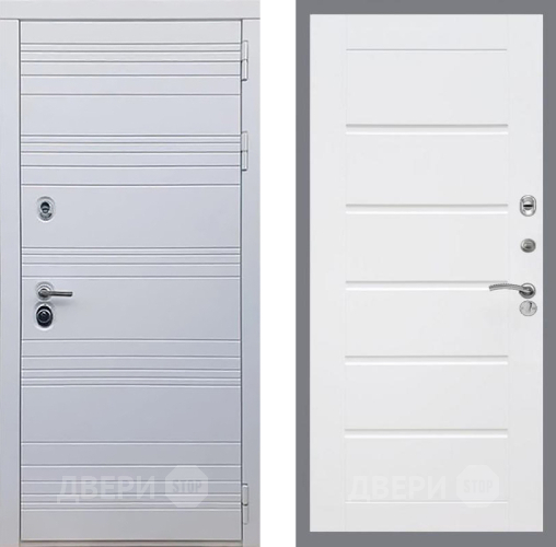 Входная металлическая Дверь Рекс (REX) 14 Силк Сноу Сити Белый ясень в Жуковский