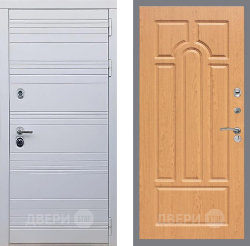 Входная металлическая Дверь Рекс (REX) 14 Силк Сноу FL-58 Дуб в Жуковский