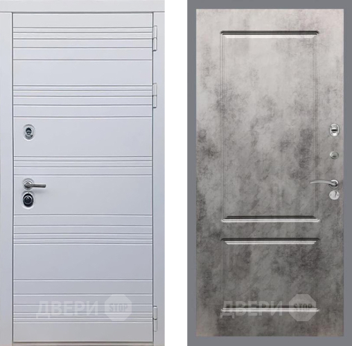 Входная металлическая Дверь Рекс (REX) 14 Силк Сноу FL-117 Бетон темный в Жуковский