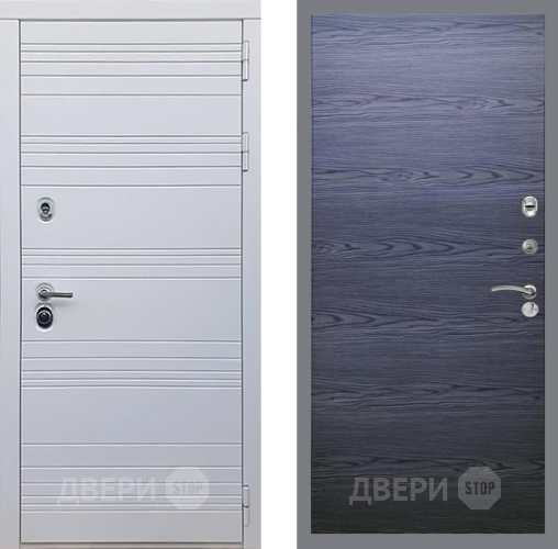 Входная металлическая Дверь Рекс (REX) 14 Силк Сноу GL Дуб тангенальный черный в Жуковский