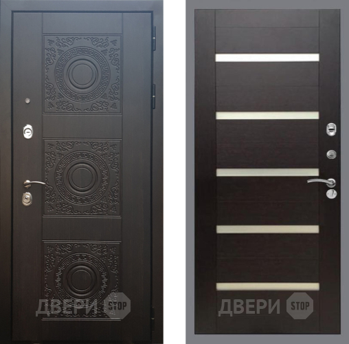 Входная металлическая Дверь Рекс (REX) 10 СБ-14 стекло белое венге поперечный в Жуковский