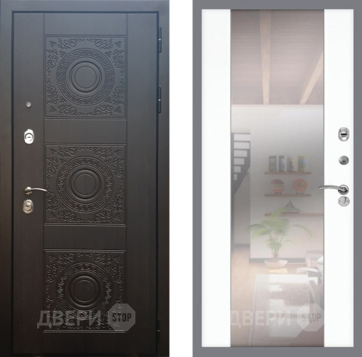 Входная металлическая Дверь Рекс (REX) 10 СБ-16 Зеркало Силк Сноу в Жуковский