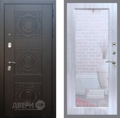 Входная металлическая Дверь Рекс (REX) 10 Зеркало Пастораль Сандал белый в Жуковский