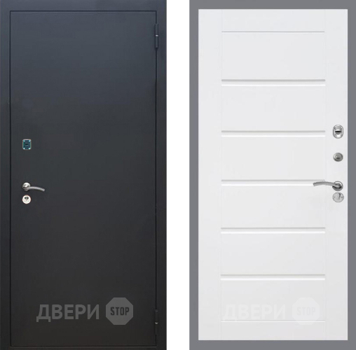 Входная металлическая Дверь Рекс (REX) 1A Черный Муар Сити Белый ясень в Жуковский