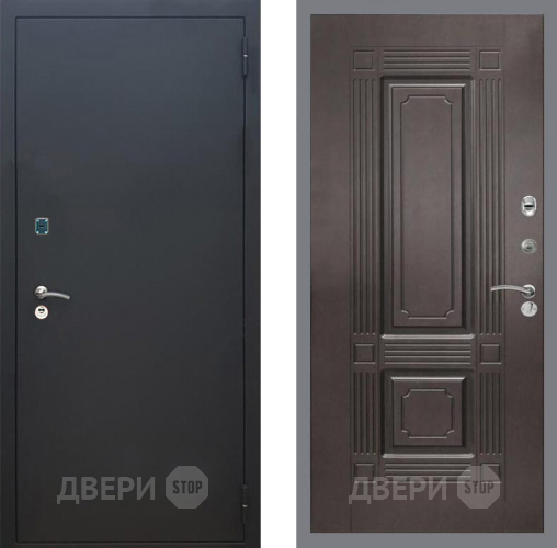 Входная металлическая Дверь Рекс (REX) 1A Черный Муар FL-2 Венге в Жуковский