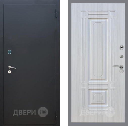 Входная металлическая Дверь Рекс (REX) 1A Черный Муар FL-2 Сандал белый в Жуковский