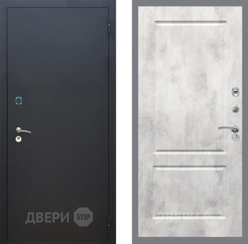 Дверь Рекс (REX) 1A Черный Муар FL-117 Бетон светлый в Жуковский
