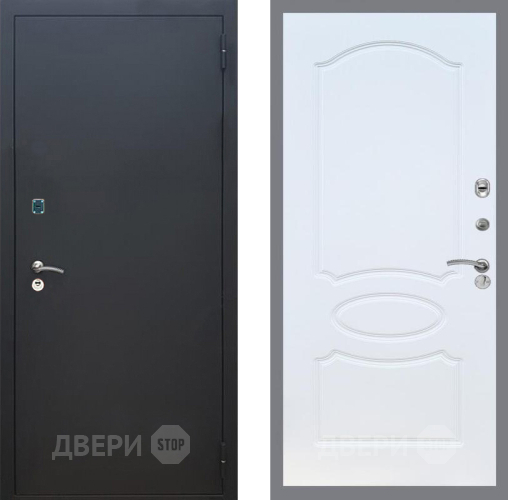 Дверь Рекс (REX) 1A Черный Муар FL-128 Белый ясень в Жуковский