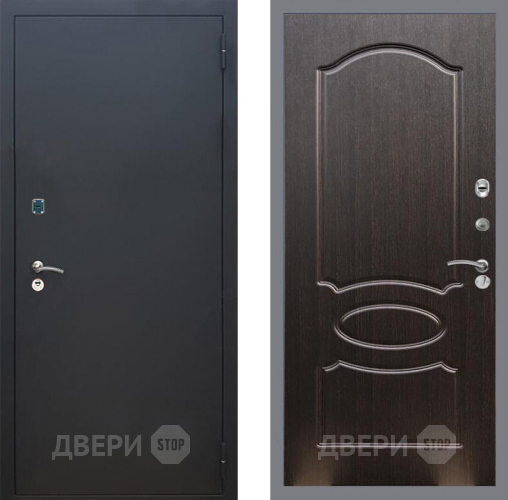 Входная металлическая Дверь Рекс (REX) 1A Черный Муар FL-128 Венге светлый в Жуковский