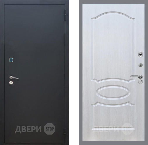 Входная металлическая Дверь Рекс (REX) 1A Черный Муар FL-128 Лиственница беж в Жуковский