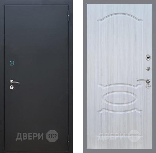 Входная металлическая Дверь Рекс (REX) 1A Черный Муар FL-128 Сандал белый в Жуковский