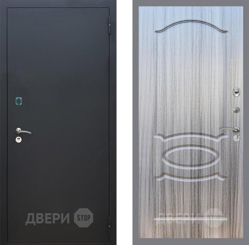 Входная металлическая Дверь Рекс (REX) 1A Черный Муар FL-128 Сандал грей в Жуковский