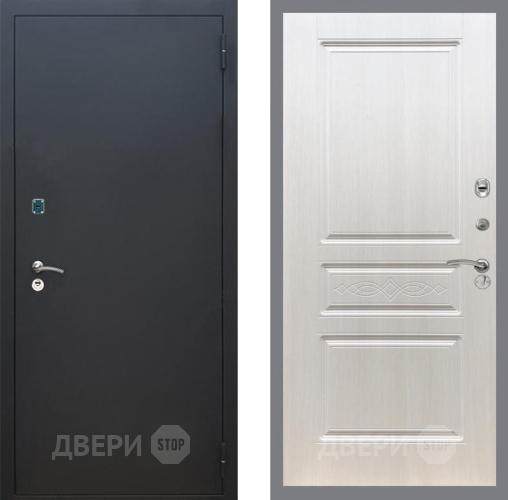 Входная металлическая Дверь Рекс (REX) 1A Черный Муар FL-243 Лиственница беж в Жуковский