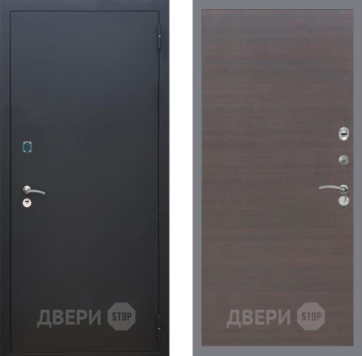 Входная металлическая Дверь Рекс (REX) 1A Черный Муар GL венге поперечный в Жуковский