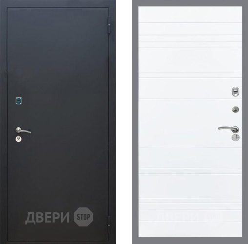 Дверь Рекс (REX) 1A Черный Муар Line Силк Сноу в Жуковский