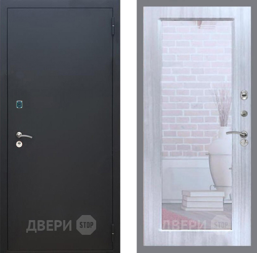 Дверь Рекс (REX) 1A Черный Муар Зеркало Пастораль Сандал белый в Жуковский